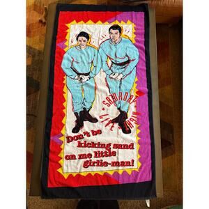 Vintage Rare RA Briggs Hans Franz SNL Saturday Night Live Beach Towel Girlie Man